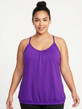 Old Navy Plus Size Purple Racerback Tank Top - Women's Activewear